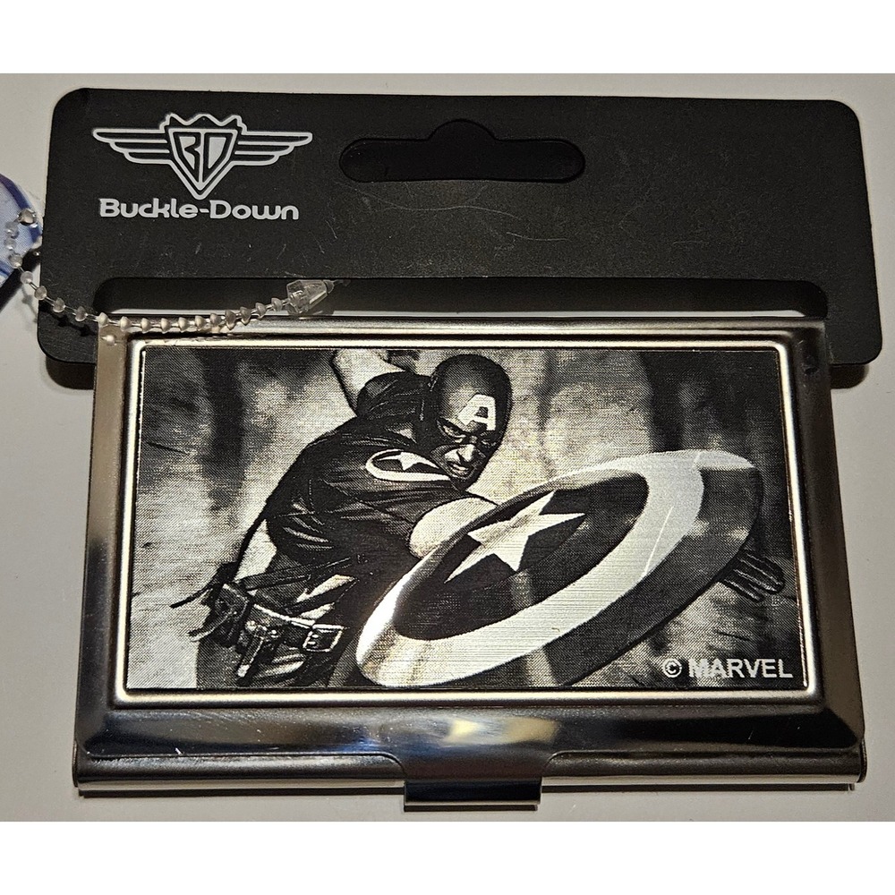 Buckle-Down Captain America Marvel Business Card‎ Holder Case New